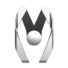 KFZ Halter Halterungung Lüftungs Auto Handy Halter Halterung Universal M21 für Wiko View Go Silber