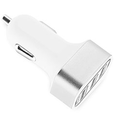 Kfz-Ladegerät Adapter 3.0A 3 USB Zweifach Stecker Fast Charge Universal U07 für Apple iPhone SE3 2022 Silber