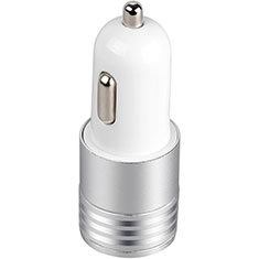 Kfz-Ladegerät Adapter 3.1A Dual USB Zweifach Stecker Fast Charge Universal U04 für Vivo Y12s Weiß