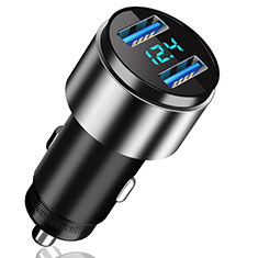 Kfz-Ladegerät Adapter 4.8A Dual USB Zweifach Stecker Fast Charge Universal K10 für Vivo Y12s Silber