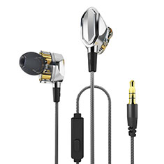 Kopfhörer Stereo Sport Ohrhörer In Ear Headset H04 für Huawei MediaPad C5 10 10.1 BZT-W09 AL00 Silber