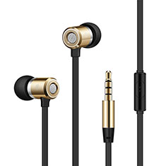 Kopfhörer Stereo Sport Ohrhörer In Ear Headset H18 für Motorola Moto G51 5G Gold