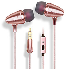 Kopfhörer Stereo Sport Ohrhörer In Ear Headset H35 für LG Q52 Rosegold
