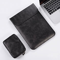 Leder Handy Tasche Sleeve Schutz Hülle für Apple MacBook Air 13.3 zoll (2018) Schwarz