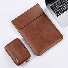 Leder Handy Tasche Sleeve Schutz Hülle für Apple MacBook Pro 13 zoll (2020) Braun