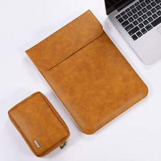Leder Handy Tasche Sleeve Schutz Hülle für Apple MacBook Pro 13 zoll (2020) Orange