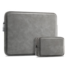 Leder Handy Tasche Sleeve Schutz Hülle für Samsung Galaxy Book Flex 13.3 NP930QCG Grau