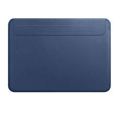 Leder Handy Tasche Sleeve Schutz Hülle L01 für Apple MacBook Air 11 zoll Blau