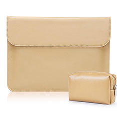 Leder Handy Tasche Sleeve Schutz Hülle L01 für Samsung Galaxy Book Flex 15.6 NP950QCG Gold