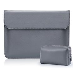 Leder Handy Tasche Sleeve Schutz Hülle L01 für Samsung Galaxy Book Flex 15.6 NP950QCG Grau