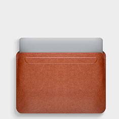 Leder Handy Tasche Sleeve Schutz Hülle L02 für Apple MacBook Pro 13 zoll (2020) Braun