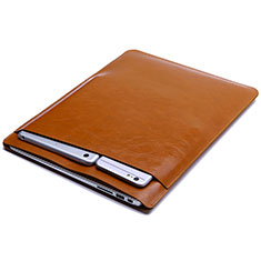 Leder Handy Tasche Sleeve Schutz Hülle L02 für Huawei Matebook 13 (2020) Orange