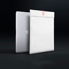 Leder Handy Tasche Sleeve Schutz Hülle L03 für Apple MacBook 12 zoll Weiß