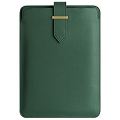 Leder Handy Tasche Sleeve Schutz Hülle L04 für Apple MacBook Pro 13 zoll (2020) Grün