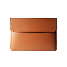 Leder Handy Tasche Sleeve Schutz Hülle L05 für Apple MacBook Air 13.3 zoll (2018) Orange