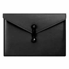Leder Handy Tasche Sleeve Schutz Hülle L08 für Apple MacBook Air 13 zoll (2020) Schwarz