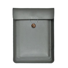 Leder Handy Tasche Sleeve Schutz Hülle L09 für Apple MacBook 12 zoll Grau