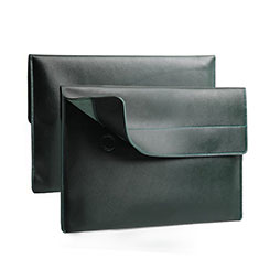 Leder Handy Tasche Sleeve Schutz Hülle L11 für Apple MacBook 12 zoll Grün