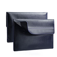 Leder Handy Tasche Sleeve Schutz Hülle L11 für Apple MacBook Air 13.3 zoll (2018) Blau