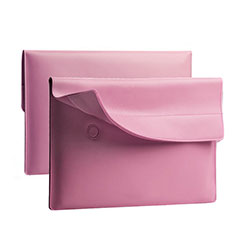 Leder Handy Tasche Sleeve Schutz Hülle L11 für Apple MacBook Air 13.3 zoll (2018) Rosa