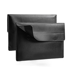 Leder Handy Tasche Sleeve Schutz Hülle L11 für Apple MacBook Air 13 zoll Schwarz