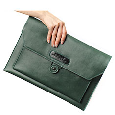 Leder Handy Tasche Sleeve Schutz Hülle L12 für Apple MacBook Pro 13 zoll (2020) Grün