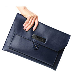 Leder Handy Tasche Sleeve Schutz Hülle L12 für Apple MacBook Pro 13 zoll Blau