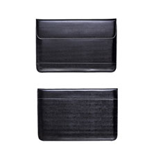 Leder Handy Tasche Sleeve Schutz Hülle L14 für Apple MacBook Air 11 zoll Schwarz