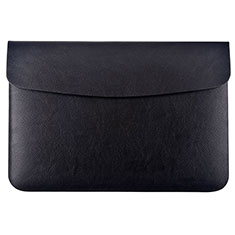 Leder Handy Tasche Sleeve Schutz Hülle L15 für Apple MacBook 12 zoll Schwarz