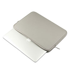 Leder Handy Tasche Sleeve Schutz Hülle L16 für Apple MacBook 12 zoll Grau
