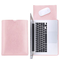 Leder Handy Tasche Sleeve Schutz Hülle L17 für Apple MacBook Air 13.3 zoll (2018) Rosa