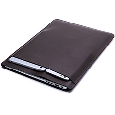 Leder Handy Tasche Sleeve Schutz Hülle L20 für Apple MacBook 12 zoll Braun