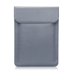 Leder Handy Tasche Sleeve Schutz Hülle L21 für Apple MacBook 12 zoll Grau