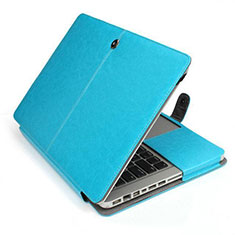 Leder Handy Tasche Sleeve Schutz Hülle L24 für Apple MacBook 12 zoll Hellblau