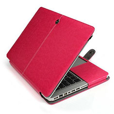 Leder Handy Tasche Sleeve Schutz Hülle L24 für Apple MacBook Air 13.3 zoll (2018) Pink