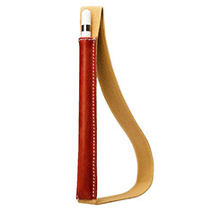 Leder Hülle Schreibzeug Schreibgerät Beutel Halter mit Abnehmbare Gummiband P01 für Apple Pencil Apple iPad Pro 10.5 Rot