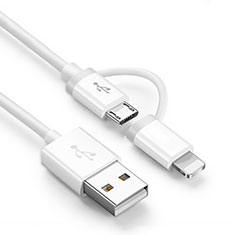 Lightning USB Ladekabel Kabel Android Micro USB ML01 Weiß