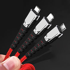 Lightning USB Ladekabel Kabel Android Micro USB Type-C 5A H03 für Apple iPad Pro 11 (2021) Gold