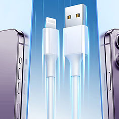 Lightning USB Ladekabel Kabel H01 für Apple iPhone SE Weiß