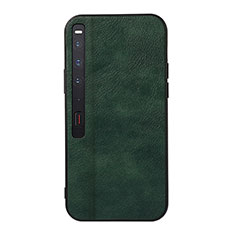 Luxus Leder Hülle Handyhülle und Kunststoff Schutzhülle Hartschalen Tasche BH3 für Huawei Mate Xs 2 Grün
