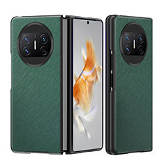 Luxus Leder Hülle Handyhülle und Kunststoff Schutzhülle Hartschalen Tasche BH4 für Huawei Mate X3 Grün