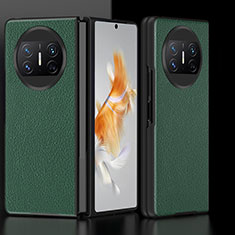 Luxus Leder Hülle Handyhülle und Kunststoff Schutzhülle Hartschalen Tasche BH5 für Huawei Mate X3 Grün