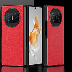 Luxus Leder Hülle Handyhülle und Kunststoff Schutzhülle Hartschalen Tasche BH5 für Huawei Mate X3 Rot