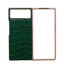 Luxus Leder Hülle Handyhülle und Kunststoff Schutzhülle Hartschalen Tasche für Xiaomi Mix Fold 2 5G Grün
