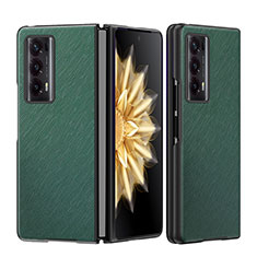 Luxus Leder Hülle Handyhülle und Kunststoff Schutzhülle Hartschalen Tasche GS2 für Huawei Honor Magic V2 5G Grün