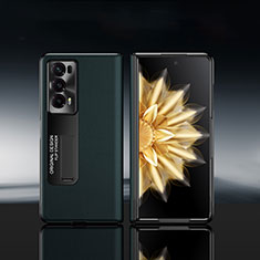 Luxus Leder Hülle Handyhülle und Kunststoff Schutzhülle Hartschalen Tasche GS5 für Huawei Honor Magic V2 Ultimate 5G Grün