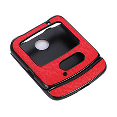 Luxus Leder Hülle Handyhülle und Kunststoff Schutzhülle Hartschalen Tasche S01 für Motorola Moto RAZR (2022) 5G Rot