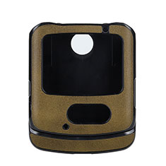 Luxus Leder Hülle Handyhülle und Kunststoff Schutzhülle Hartschalen Tasche S02 für Motorola Moto RAZR (2022) 5G Grün
