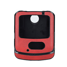 Luxus Leder Hülle Handyhülle und Kunststoff Schutzhülle Hartschalen Tasche S02 für Motorola Moto RAZR (2022) 5G Rot