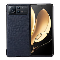 Luxus Leder Hülle Handyhülle und Kunststoff Schutzhülle Hartschalen Tasche S05 für Xiaomi Mix Fold 2 5G Blau